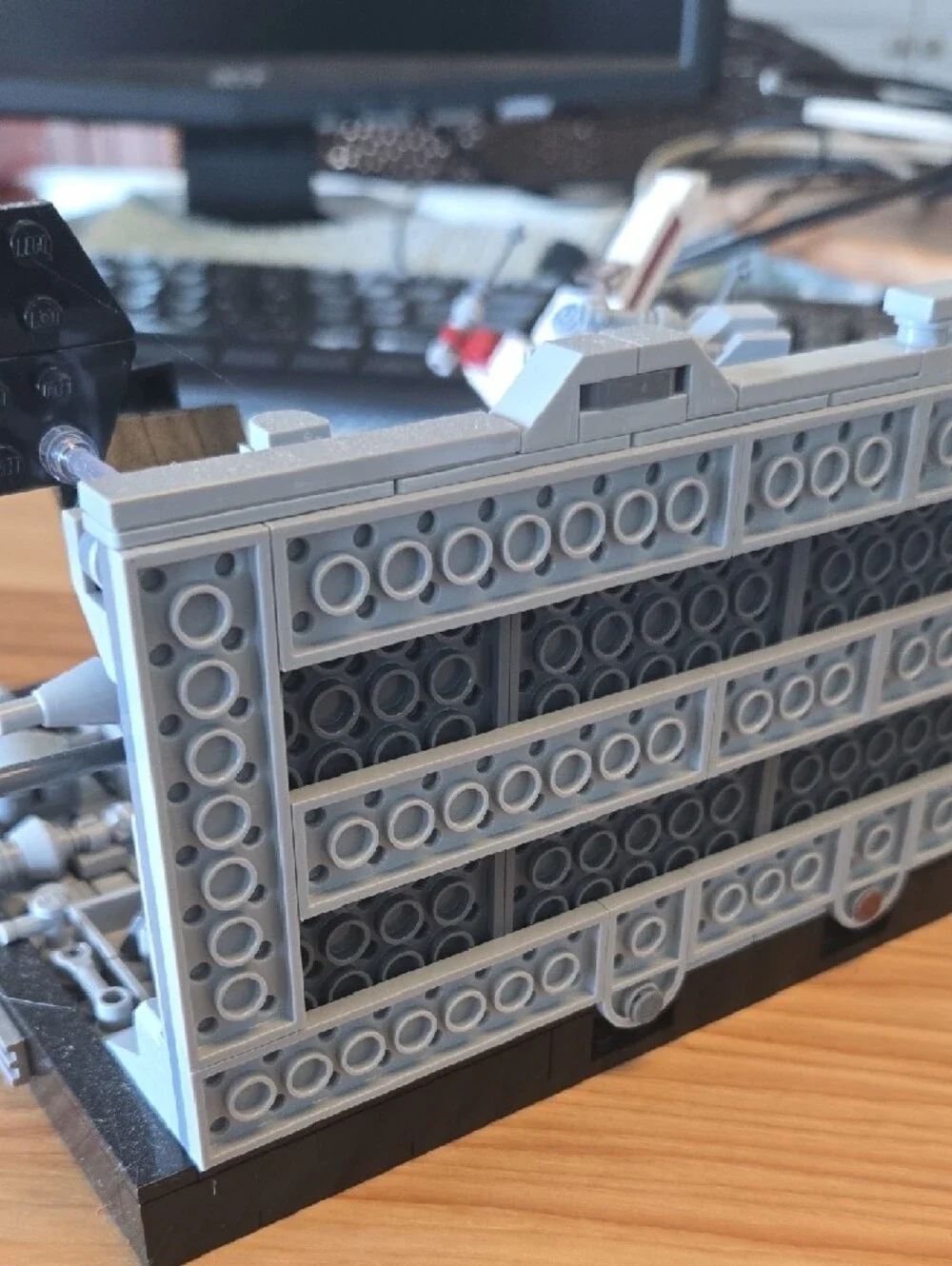 Lego Star Wars Gray Black White Diorama with Green and Pink Accents - Picture 5 of 5